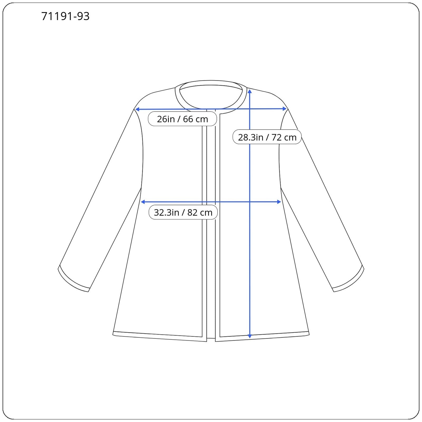 DESIGUAL Women's EU40 Blue Wool Blend Designer Coat Kimono Embroidered Tartan