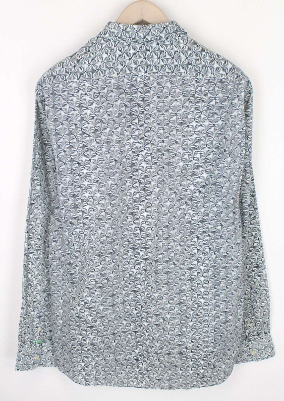 SCOTCH & SODA Men's 2XL Cotton Shirt Marine Blue Nautical Seashell Print