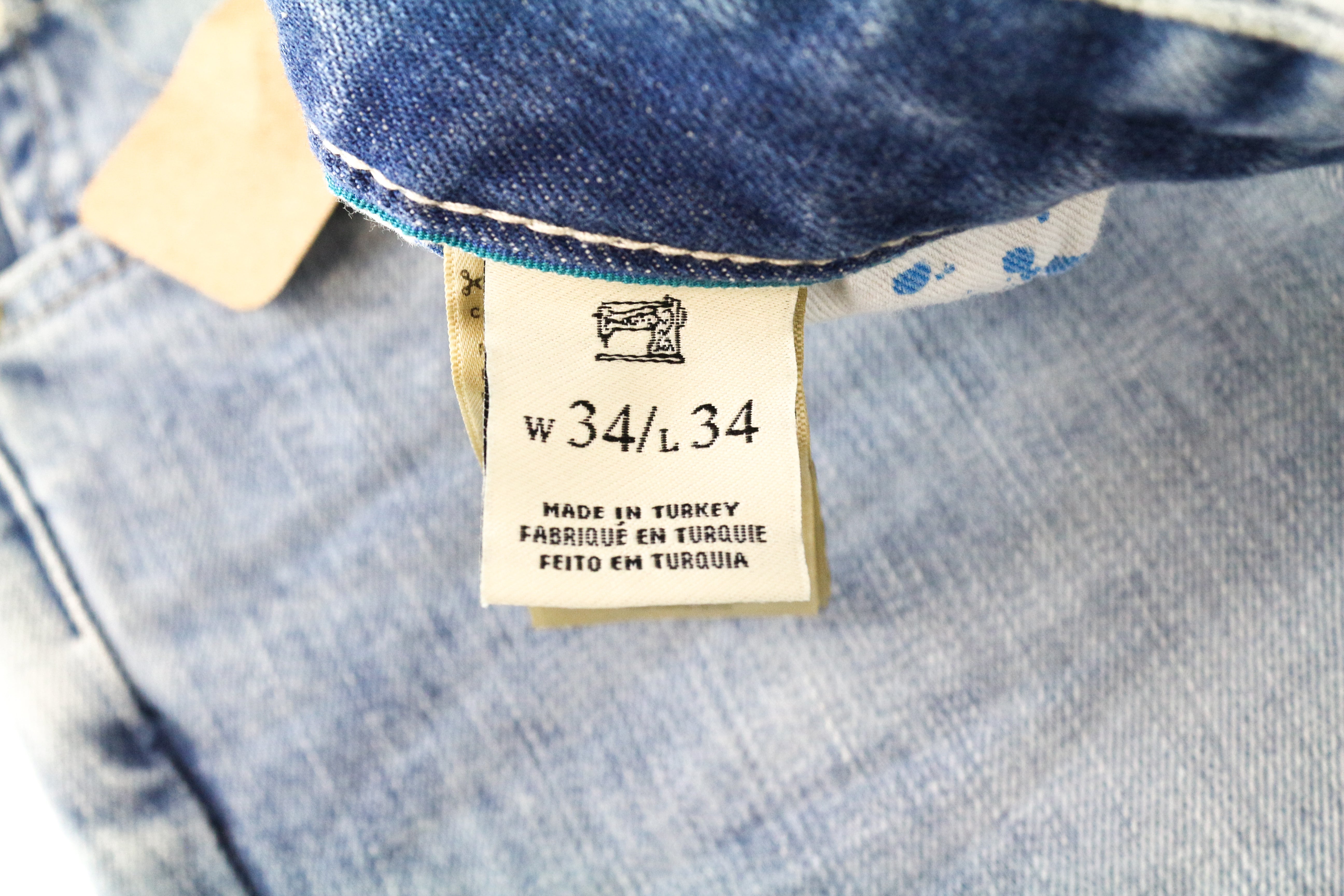 „SCOTCH &amp; SODA“ skim vyriški W34/L34 ploni skalbti mėlyni tamprūs džinsai 