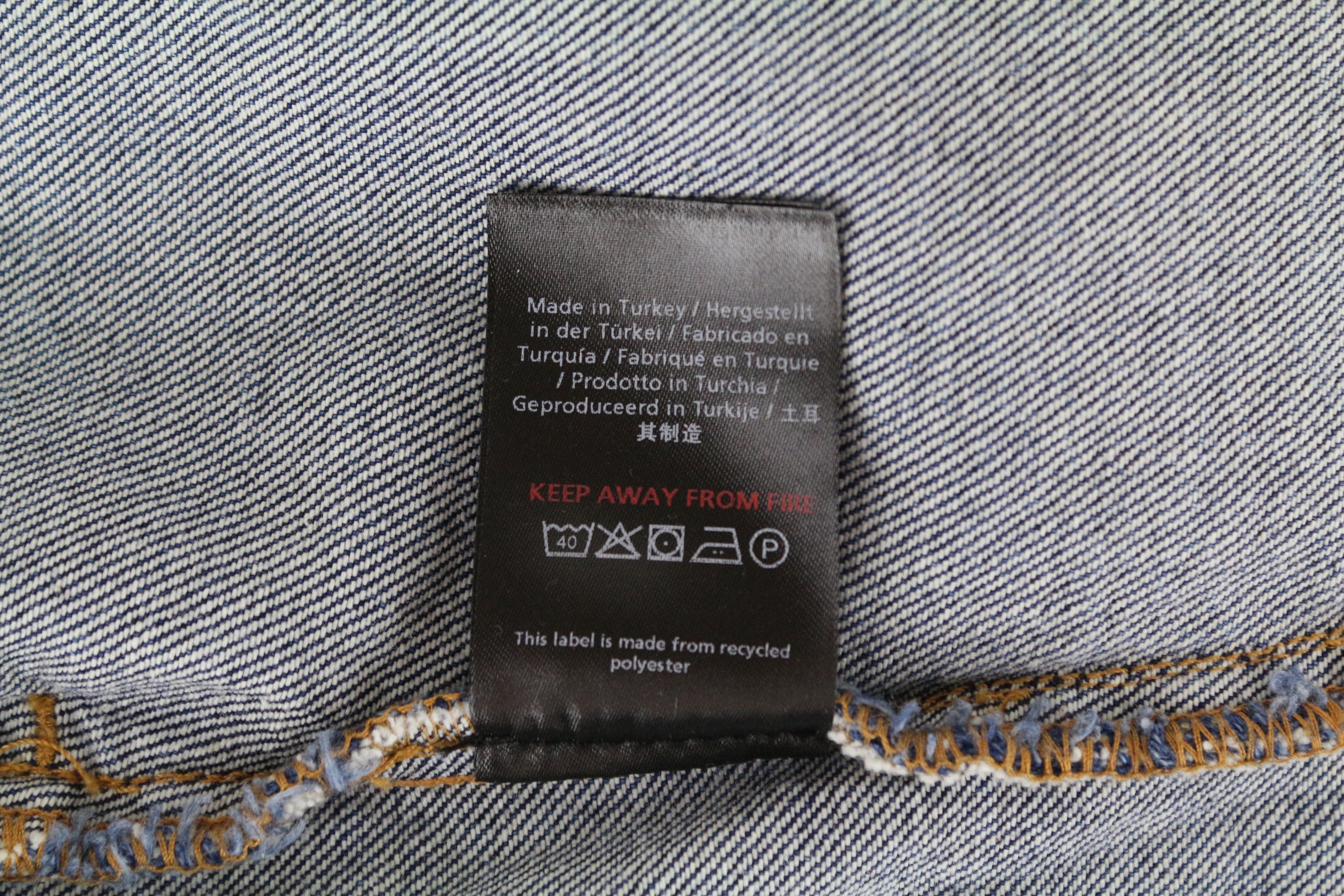 DENHAM Century Trucker Jacket M Blue Long Sleeve Cotton Logo Denim Men's Style