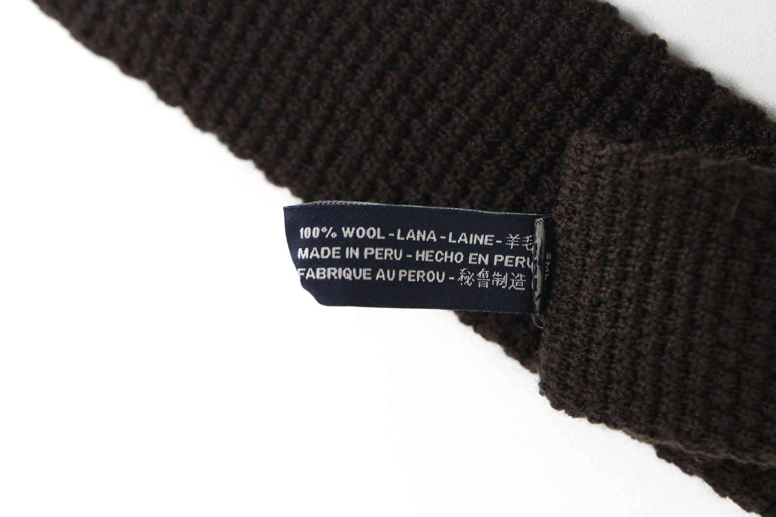 SUITSUPPLY Men's Tie ~153 x 6 cm Dark Brown Knit Skinny Classic Pure Wool