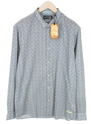 SCOTCH & SODA Men's Shirt 2XL Summer Blue Melange Nautical Shell Pure Cotton