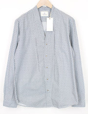 SCOTCH & SODA Men's Shirt XL Blue Graphic Print Pure Cotton Classic V-Neck