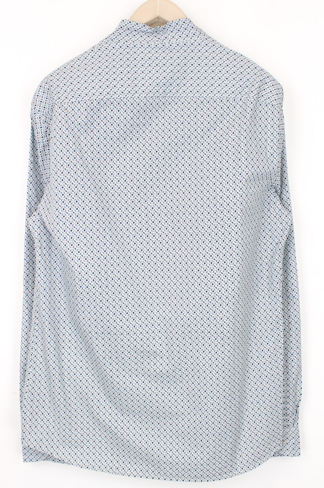 SCOTCH & SODA Men's Shirt XL Blue Graphic Print Pure Cotton Classic V-Neck