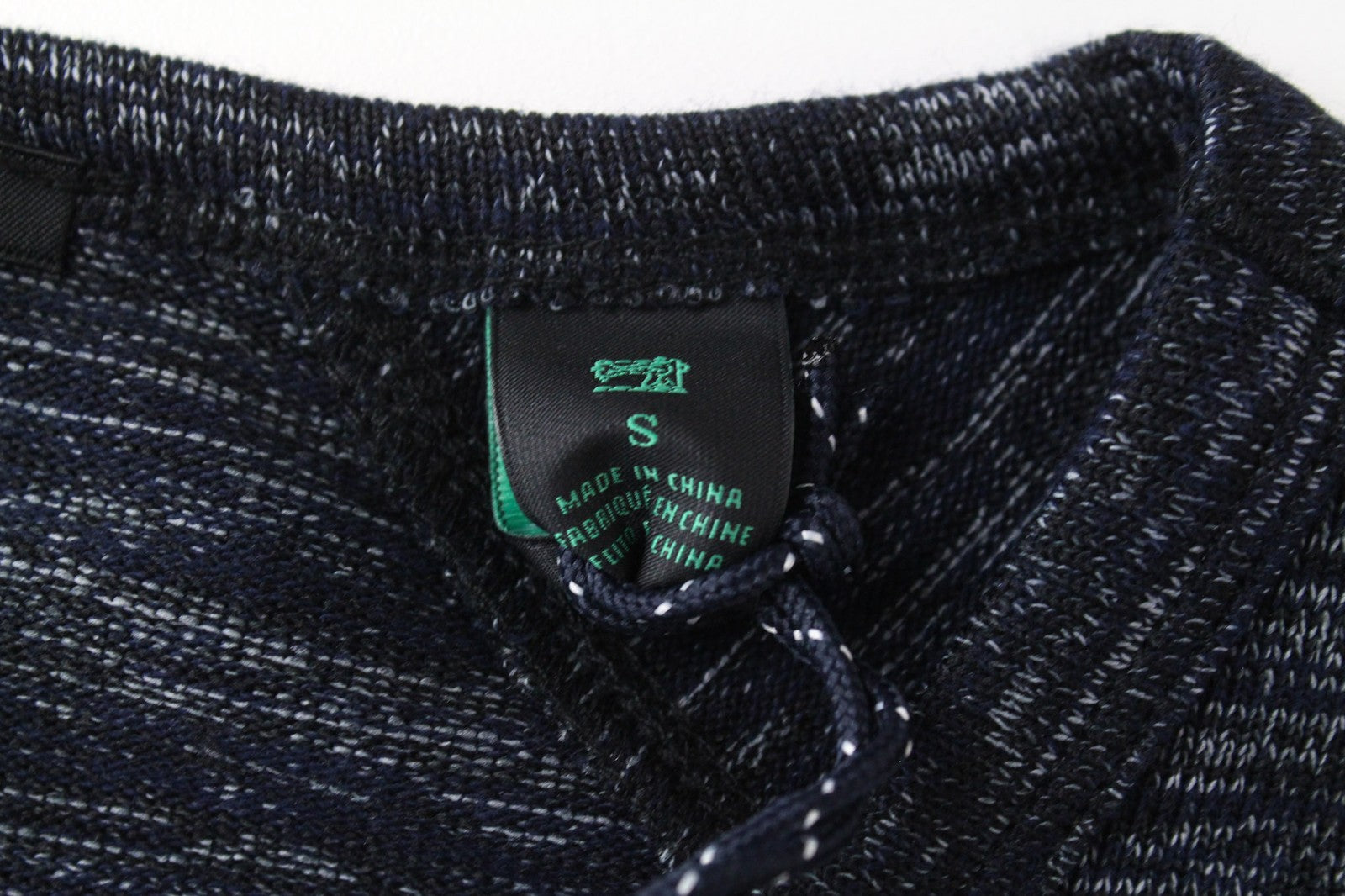 SCOTCH & SODA Men's T-Shirt S Navy Blue Melange Long Crew Neck Stretch Cotton