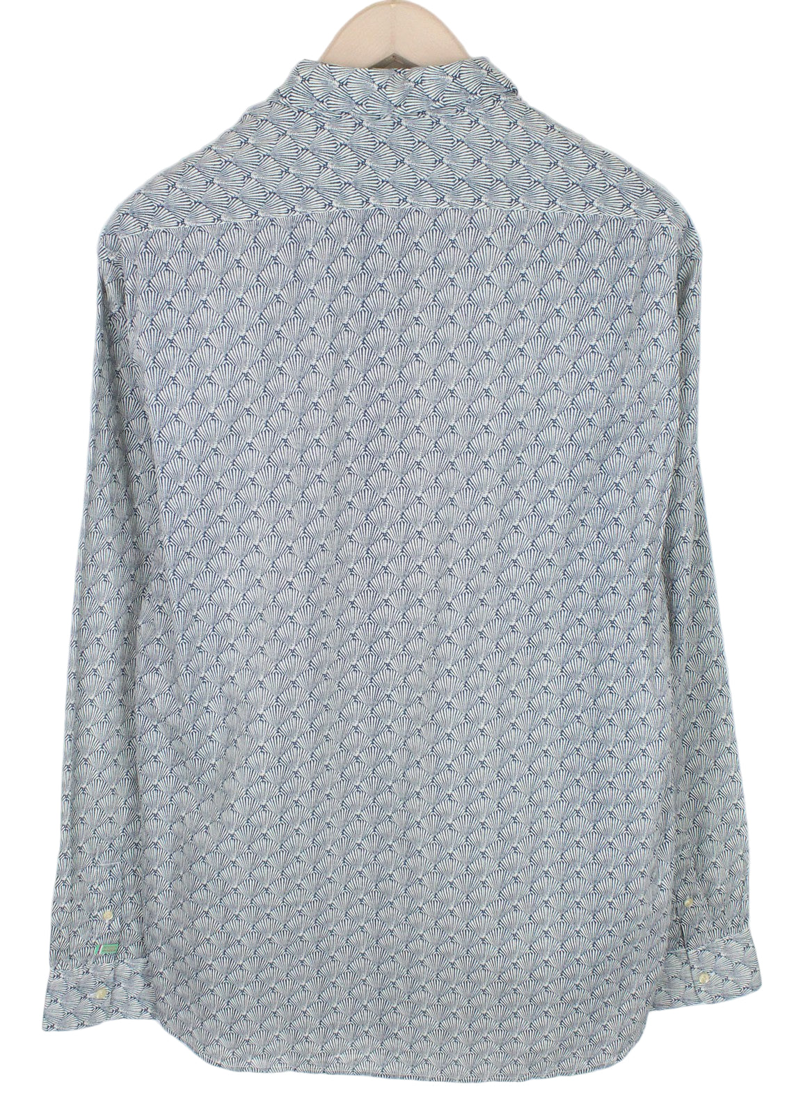 SCOTCH & SODA Men's Shirt 2XL Pure Cotton Nautical Blue Seashell Print Classic