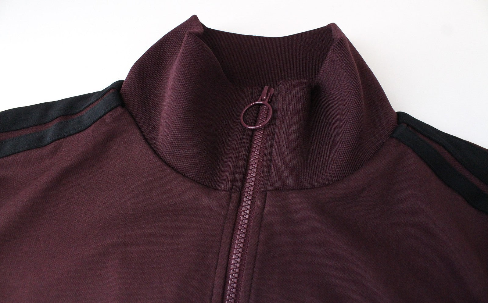 REPLAY Men's Sweatshirt 2XL Burgundy Sport High Neck Track Zip-Up Ribbed Jersey