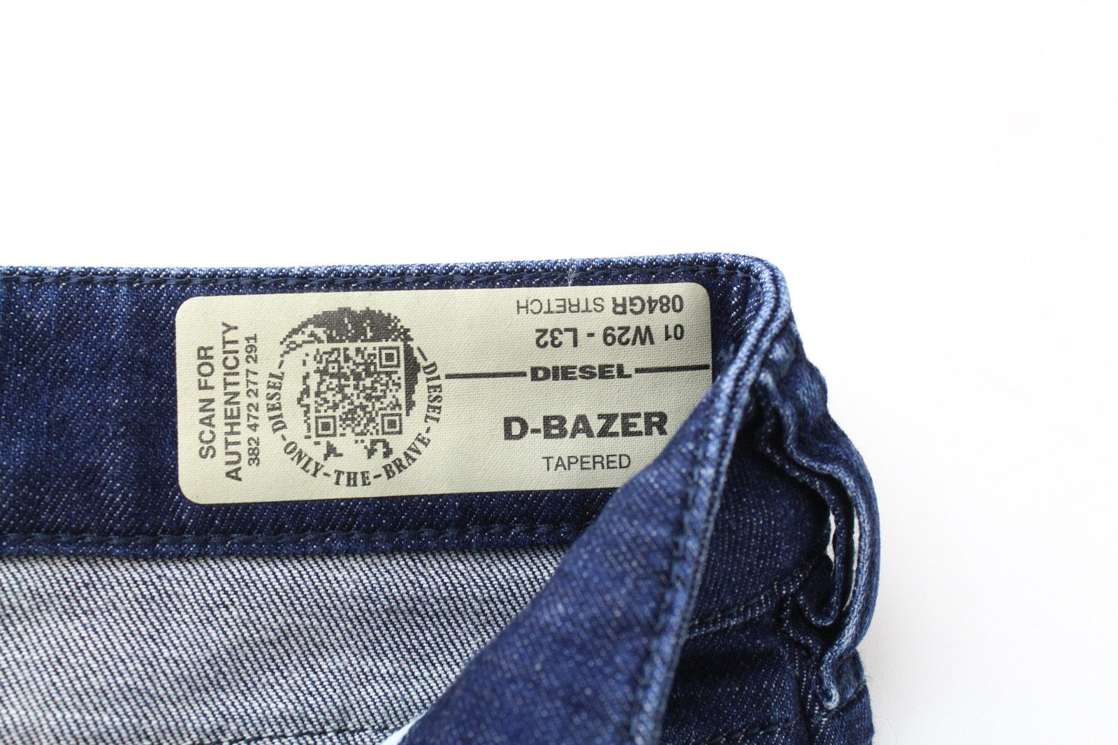 DIESEL D-Bazer 084GR Men's Jeans W29/L32 Blue Cotton Stretch Wash Tapered Fit