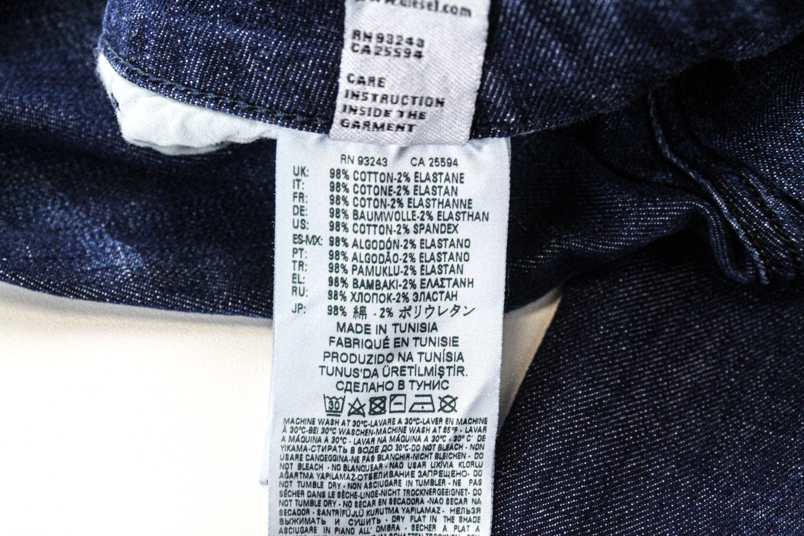 DIESEL D-Bazer 084GR Men's Jeans W29/L32 Blue Cotton Stretch Wash Tapered Fit