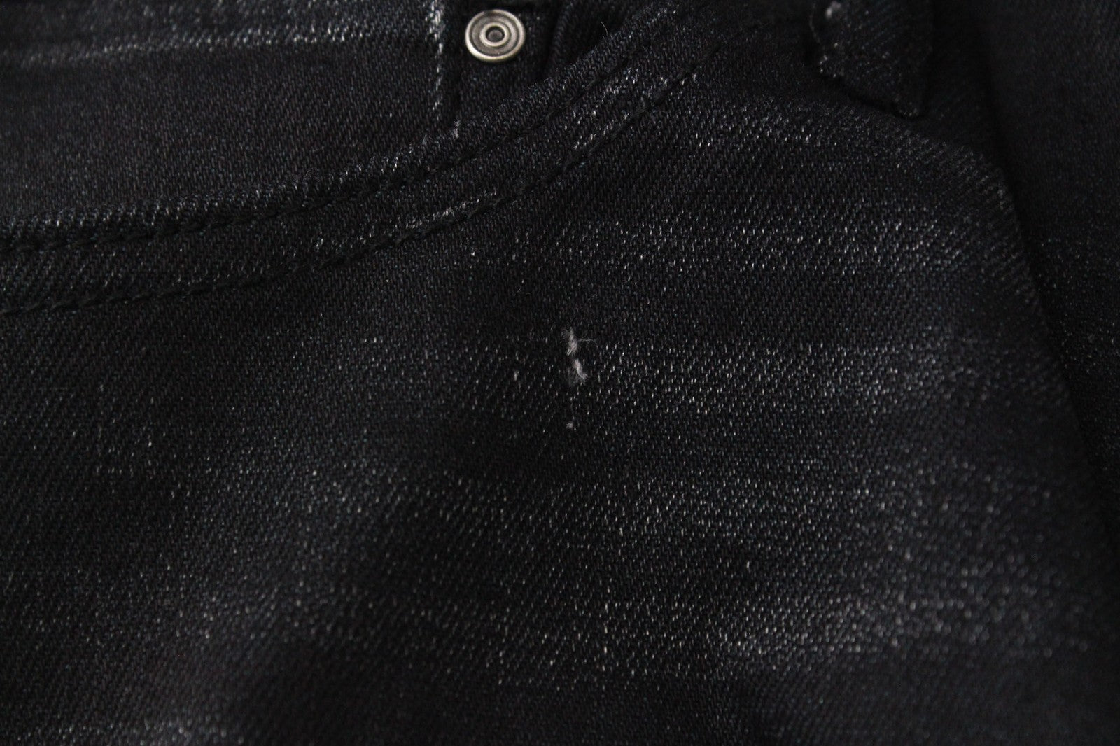 REPLAY Jondrill Men's Jeans W30/L32 Black Coated Stretch Blue Skinny Zipped Fit