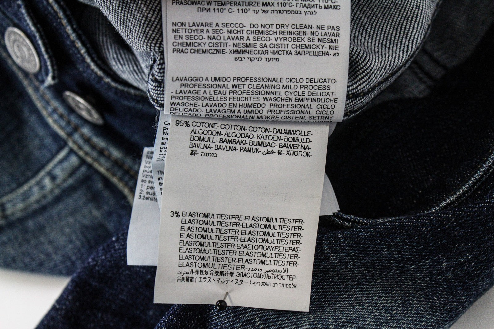 REPLAY Men's Jacket S Blue Stretch Denim Washed Distressed Lightweight Cotton