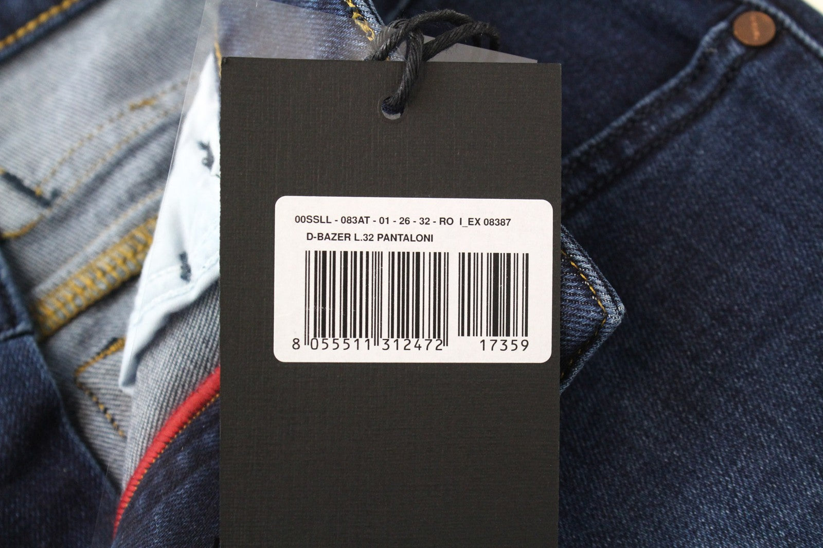 DIESEL D-Bazer 083AT Men's Jeans W26/L32 Boys Blue Cotton Stretch Tapered Fit