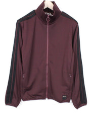 REPLAY Men's Sweatshirt M Burgundy High Neck Jersey Track Zip-Up Classic Sport