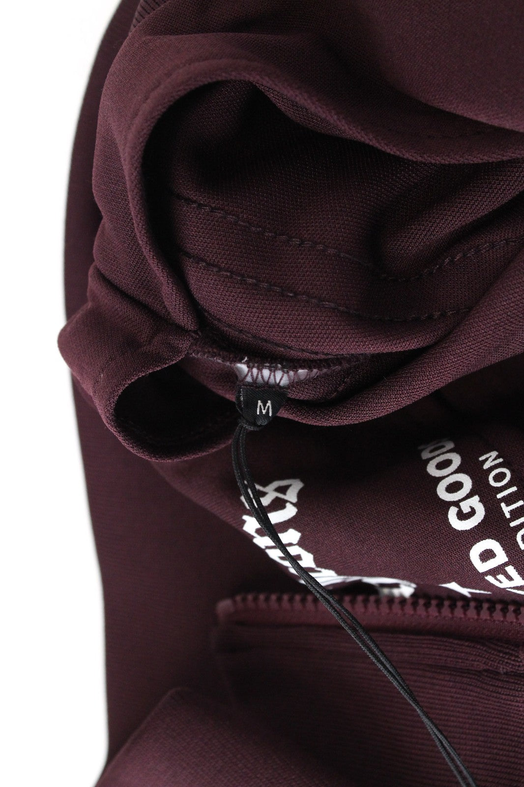 REPLAY Men's Sweatshirt M Burgundy High Neck Jersey Track Zip-Up Classic Sport