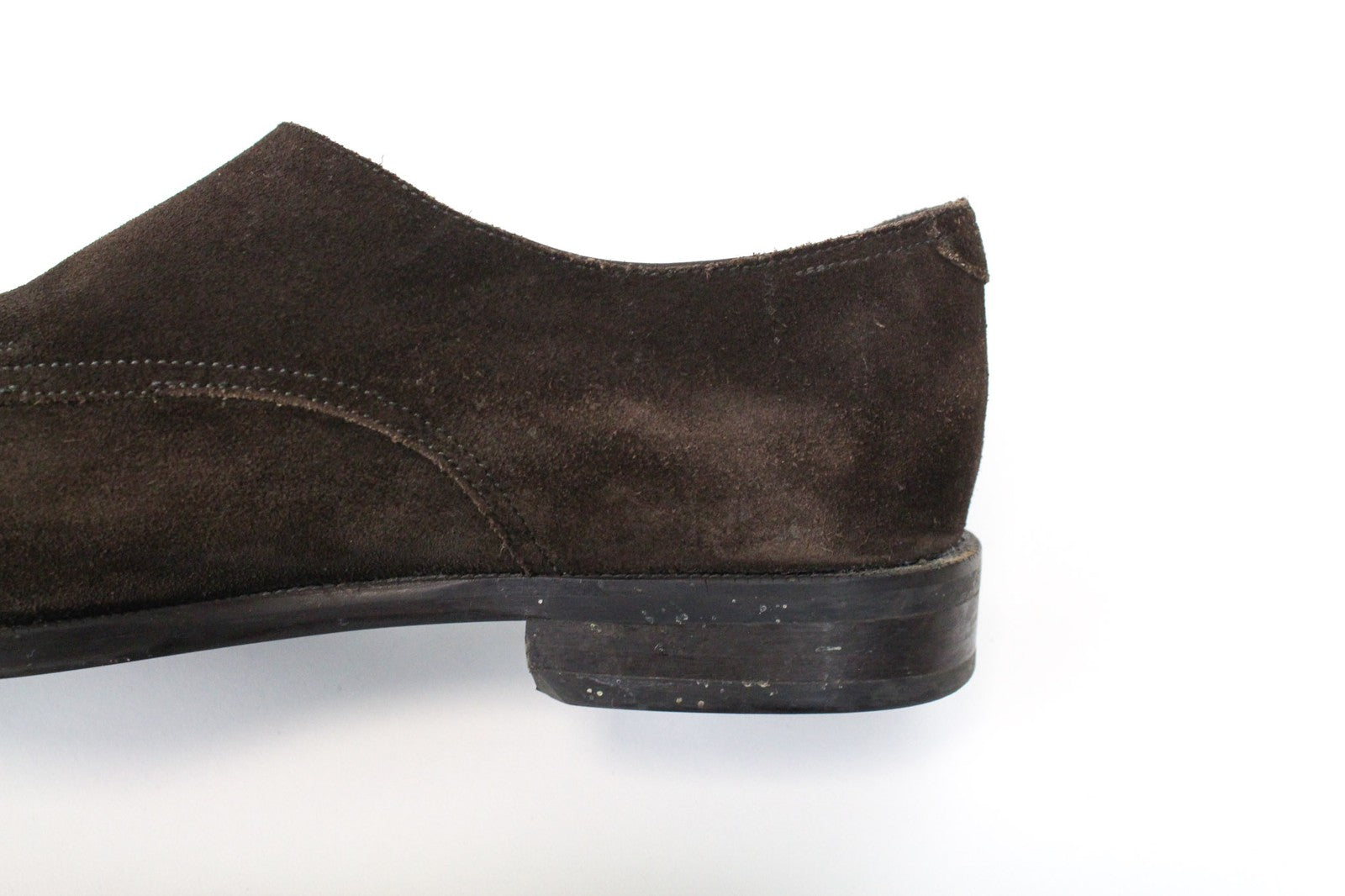 SUITSUPPLY Men's Formal Shoes EU41 Brown Suede Leather Double Buckle Low-Top