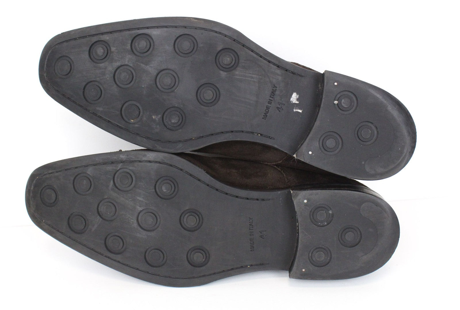 SUITSUPPLY Men's Formal Shoes EU41 Brown Suede Leather Double Buckle Low-Top