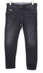 DIESEL Thommer 0687J Men's Jeans W32/L30 Dark Grey Cotton Stretch Slim-Skinny