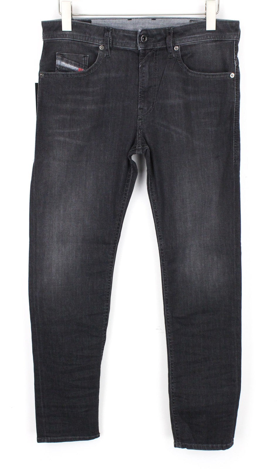 DIESEL Thommer 0687J Men's Jeans W32/L30 Dark Grey Cotton Stretch Slim-Skinny