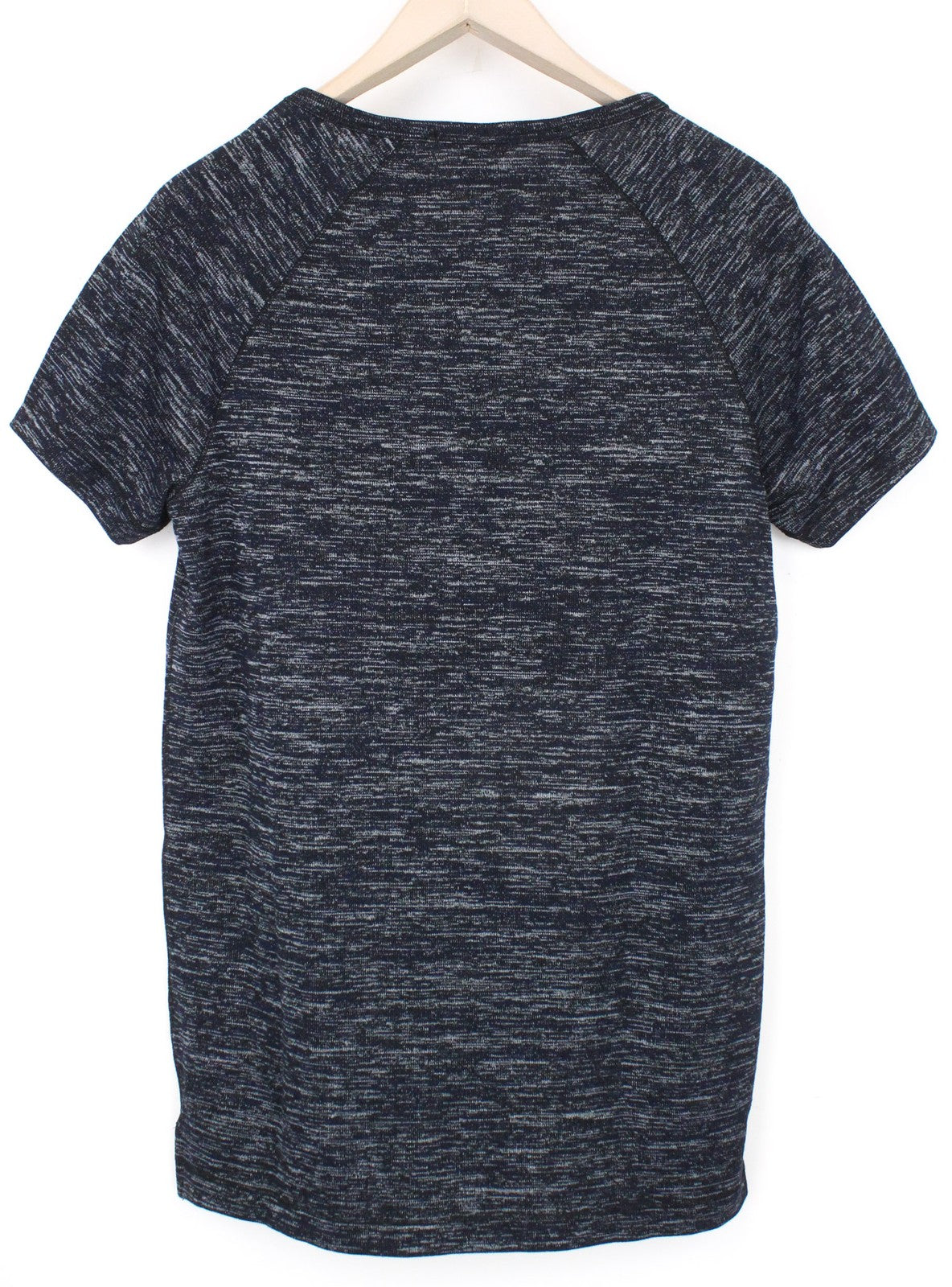 SCOTCH & SODA Men's T-Shirt S Long Navy Melange Crew Neck Stretch Cotton Fit