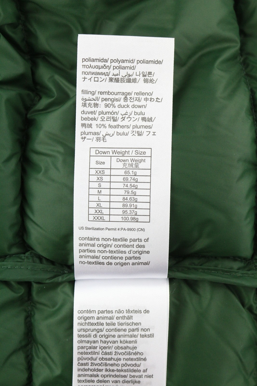 TOMMY HILFIGER Tjm Light Down Men Waistcoat S Green Duck Down Filled RRP€149