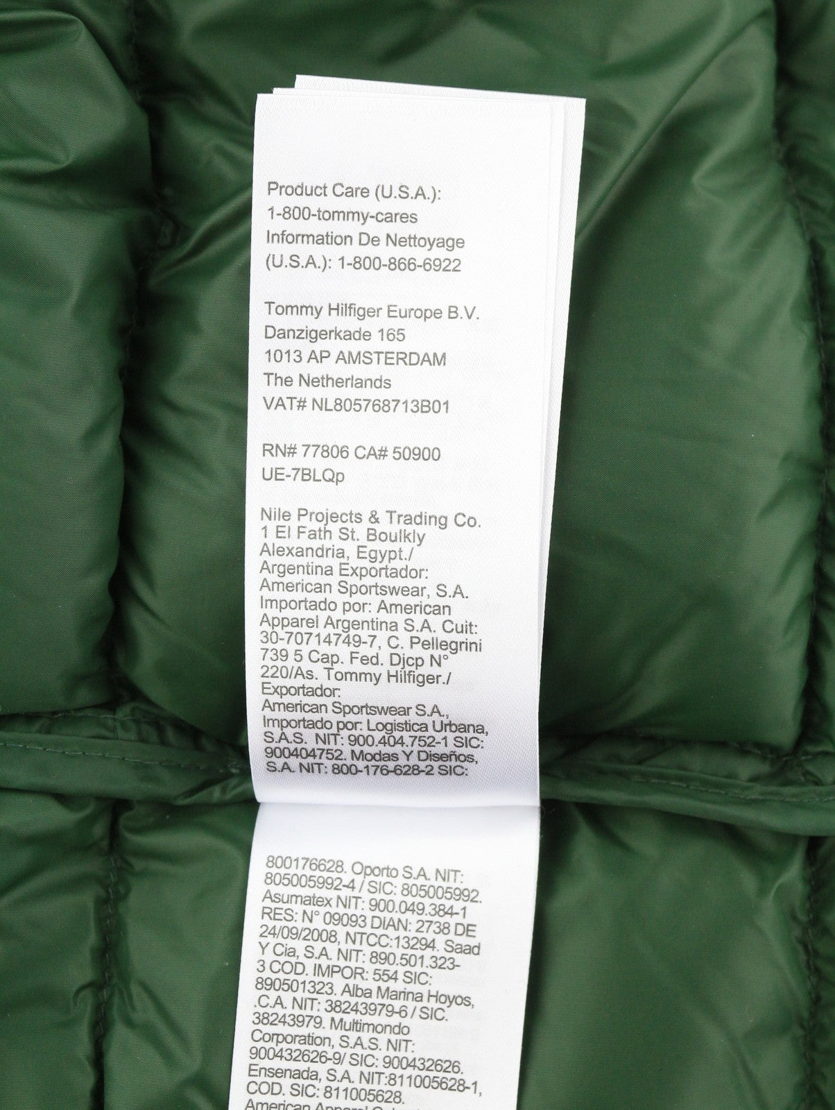 TOMMY HILFIGER Tjm Light Down Men Waistcoat S Green Duck Down Filled RRP€149