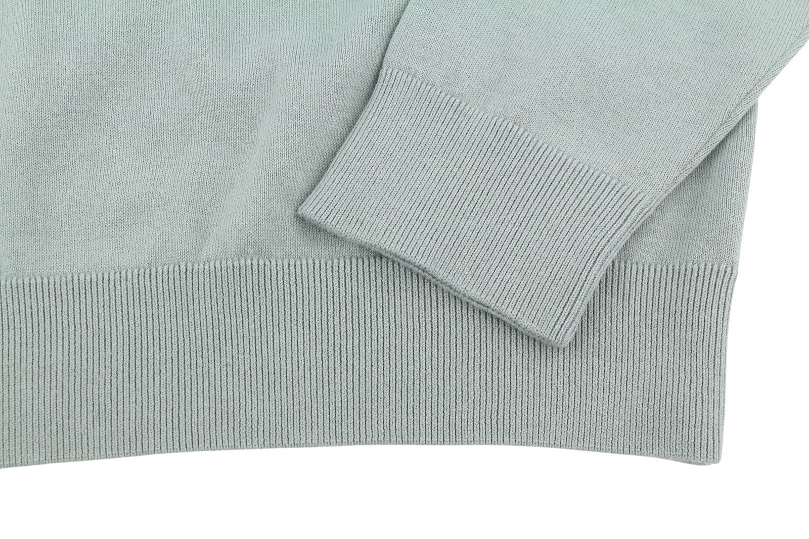 CALVIN KLEIN Cotton Silk Blend Cn Men Jumper L Light Green Crew Knit Pullover