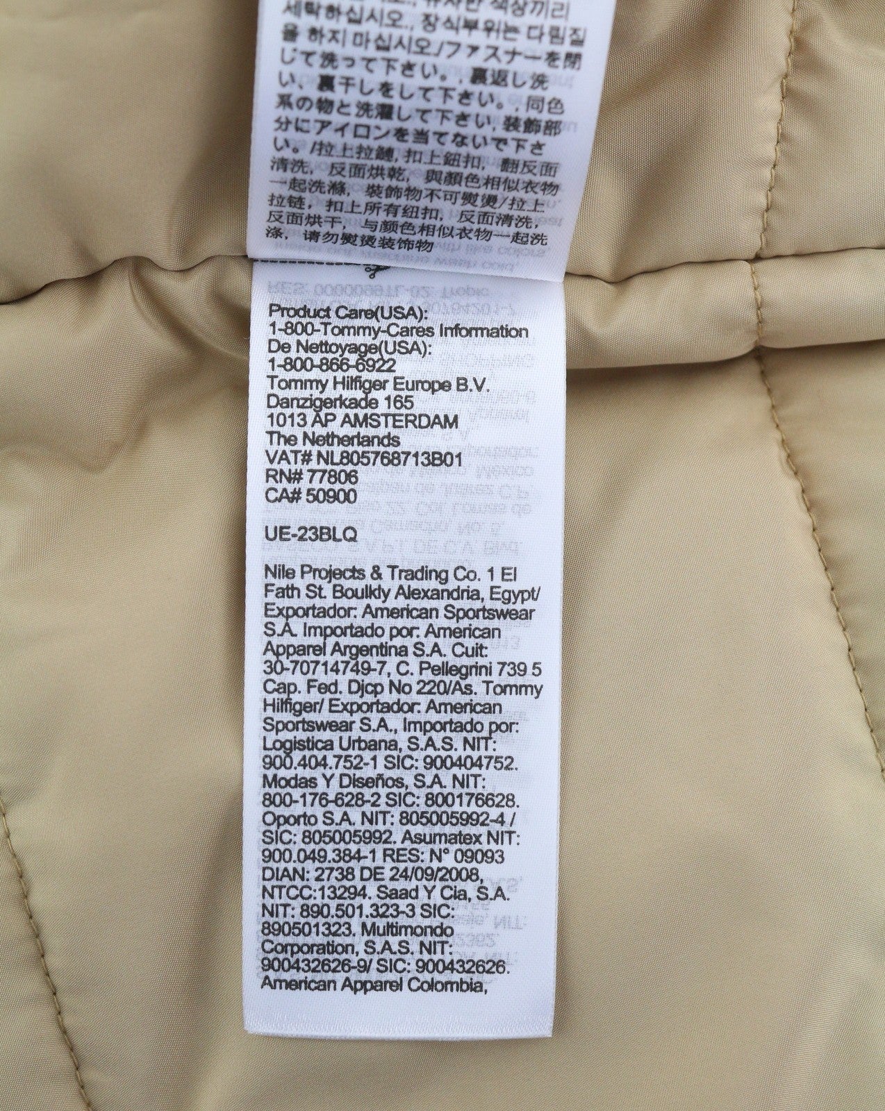 TOMMY HILFIGER Tjm Classics Bomber Men Jacket M Beige Padded Full Zip RRP€209