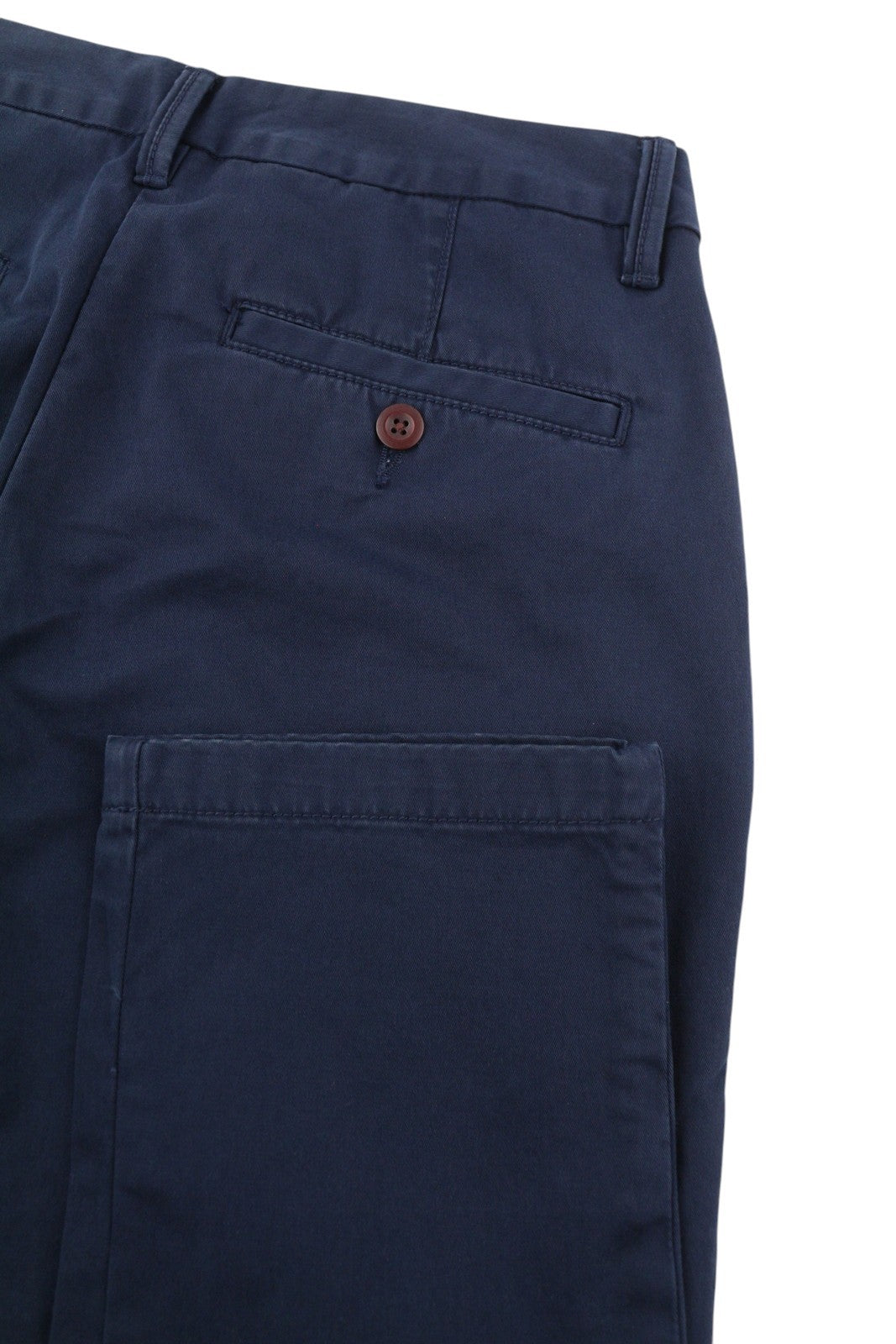 GANT Classic Cropped Chino Women Trousers EU36 Dark Blue Slim Fit Zip Fly Logo