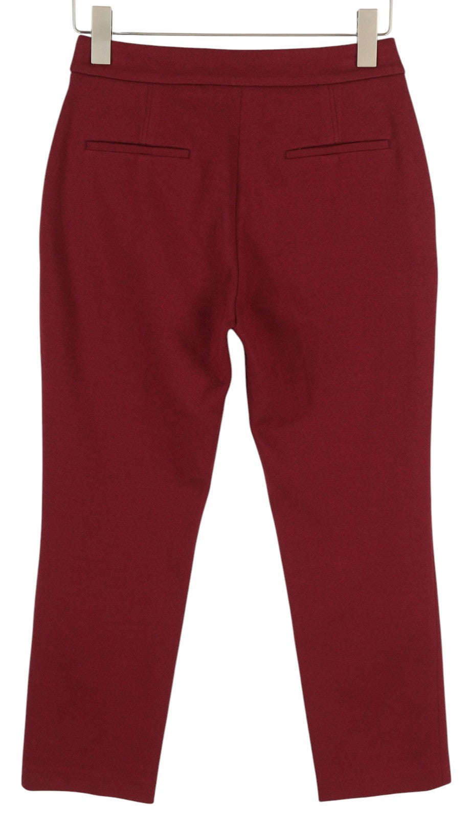 GANT Jersey Cigarette Women Trousers EU36 Red Slim Fit Flat Front Ankle Length