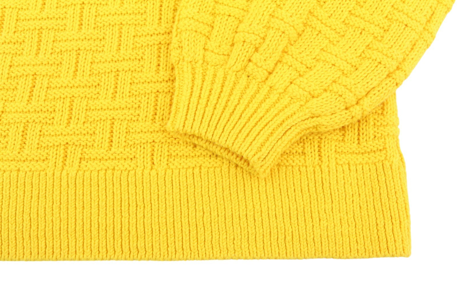 GANT Signature Textured C-Neck Women Jumper L Yellow Knitted Casual Pullover