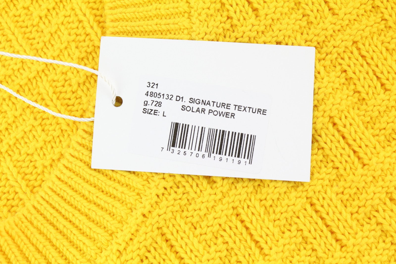 GANT Signature Textured C-Neck Women Jumper L Yellow Knitted Casual Pullover