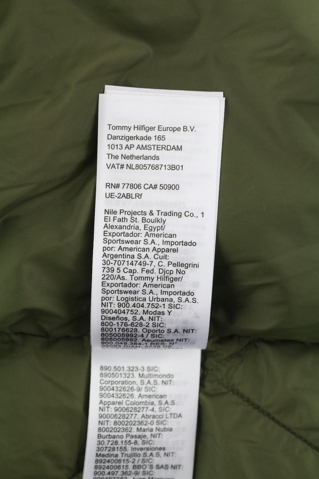 TOMMY HILFIGER Packable Recycled Liner Men Jacket M Khaki Green Padded RRP239