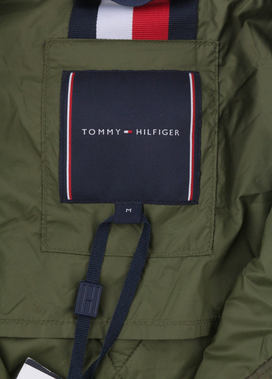 TOMMY HILFIGER Packable Recycled Liner Men Jacket M Khaki Green Padded RRP239