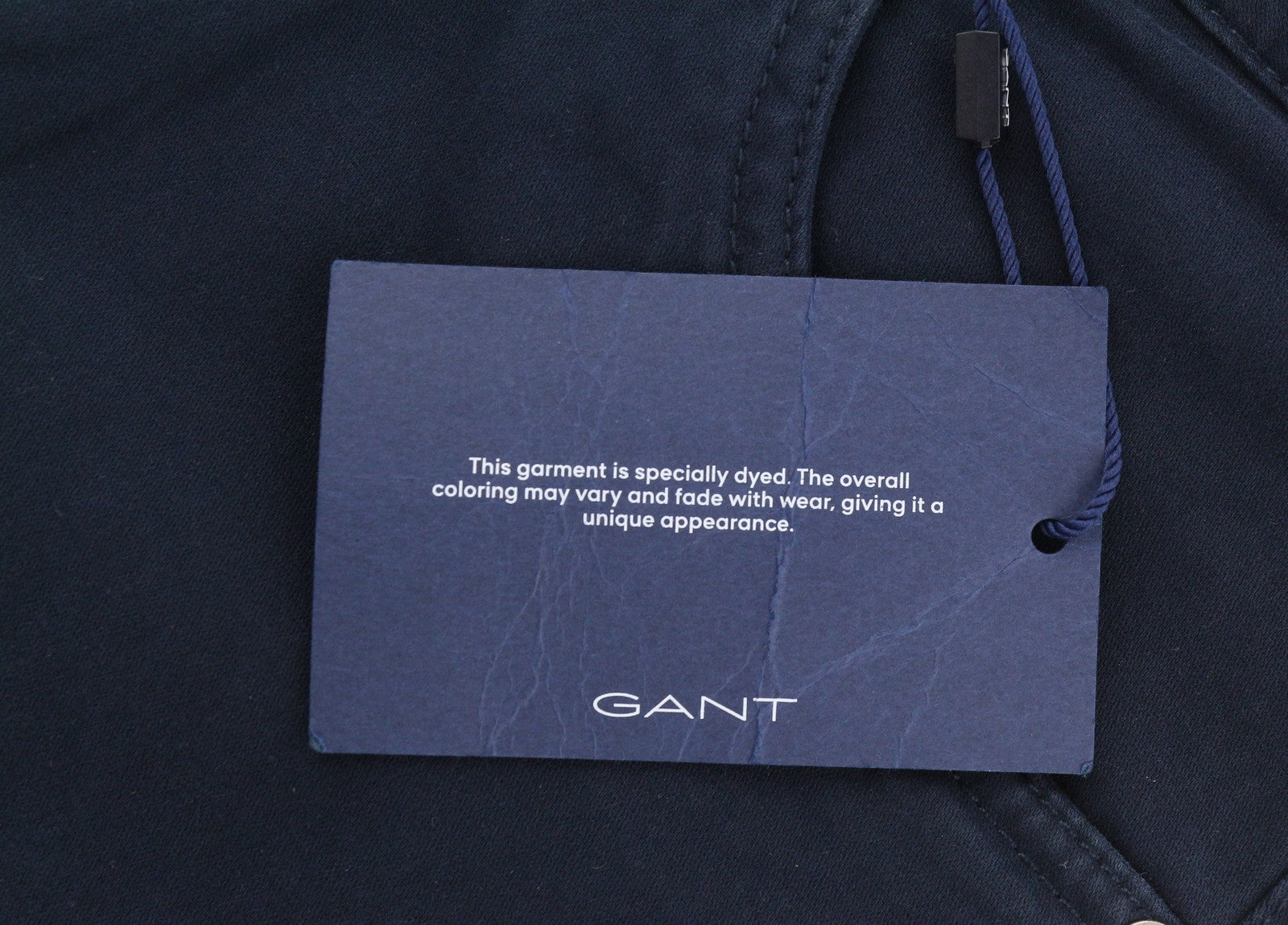 GANT Straight Soft Women Trousers W27/L34 Dark Blue Slim Fit Low Rise Casual