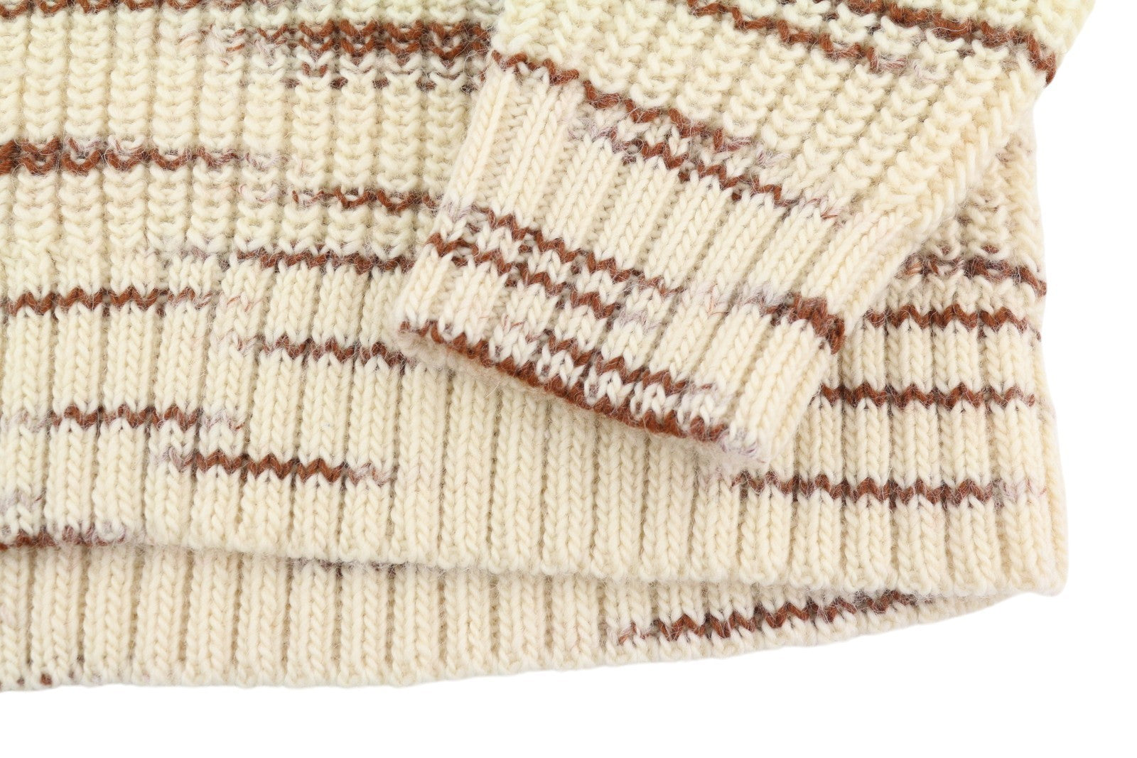 GANT Multi Color Turtle Women Jumper L Beige Wool Tight-Knit Patterned Pullover