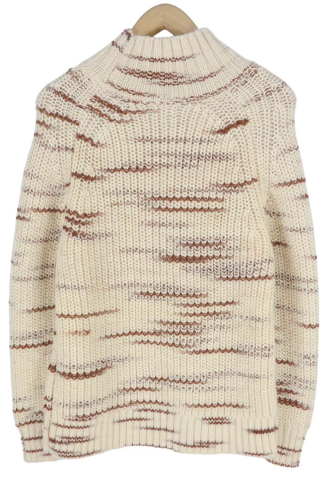 GANT Multi Color Turtle Women Jumper XS Beige Wool Tight-Knit Patterned Pullover