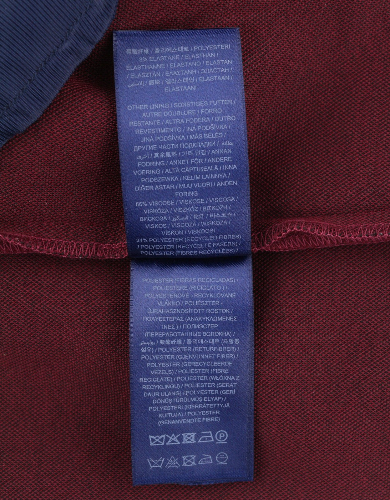 GANT Jersey Cigarette Women Trousers EU38 Red Slim Fit Flat Front Ankle Length