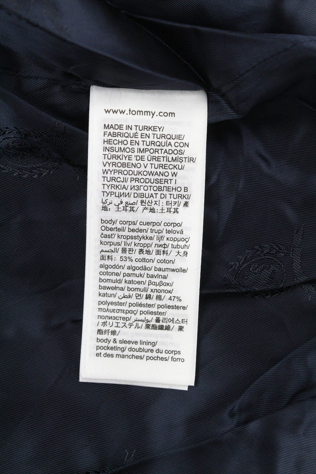 TOMMY HILFIGER Thc Cc Sporty Ivy Men Jacket M Blue Oversized Lightweight