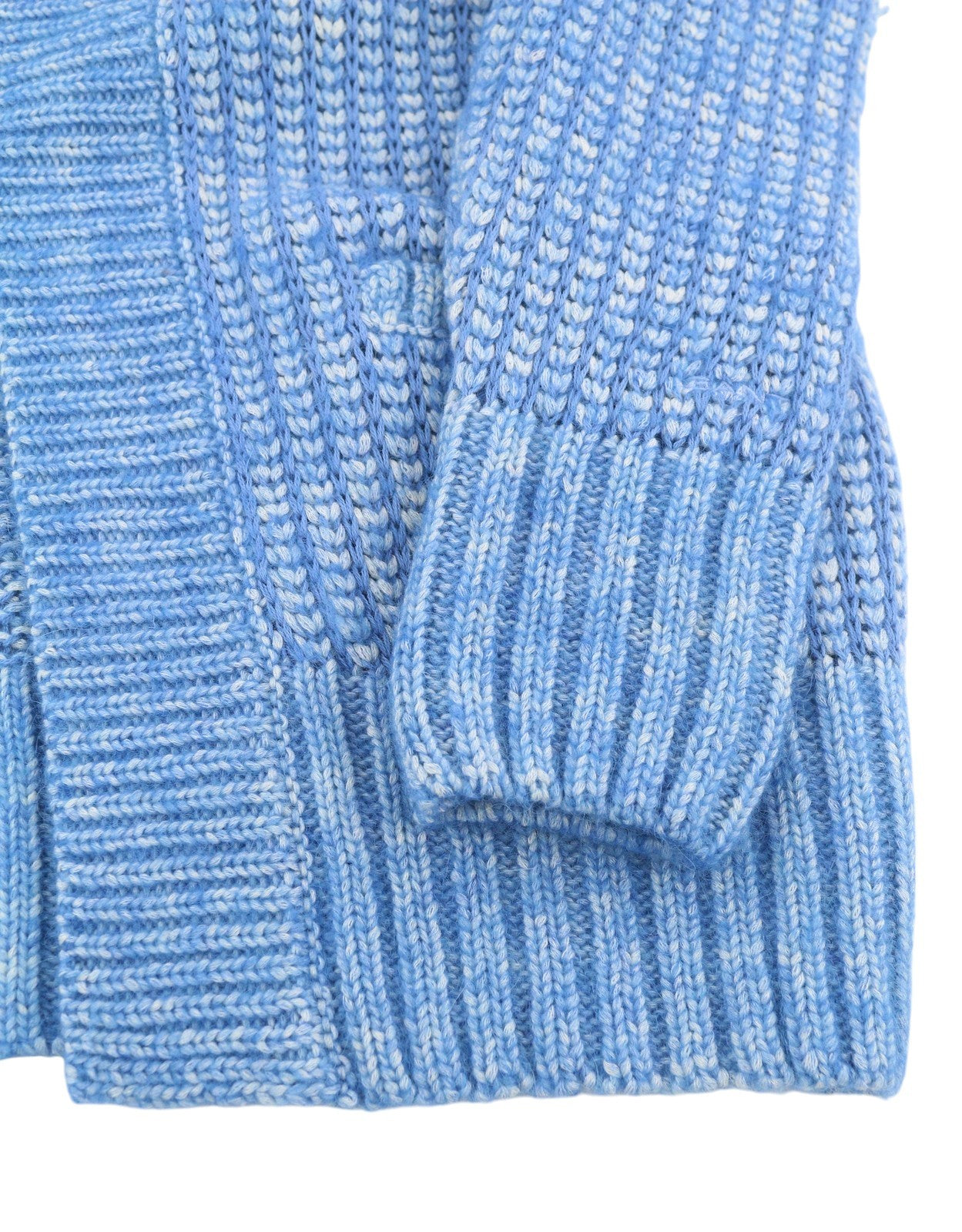 GANT Boyfriend Cardigan Women Jumper S Blue Melange Wool Alpaca Blend Tight-Knit