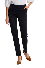 GANT Tp Satin Slack Women Trousers EU34 Black Tech Prep Slim Flat Front Classic