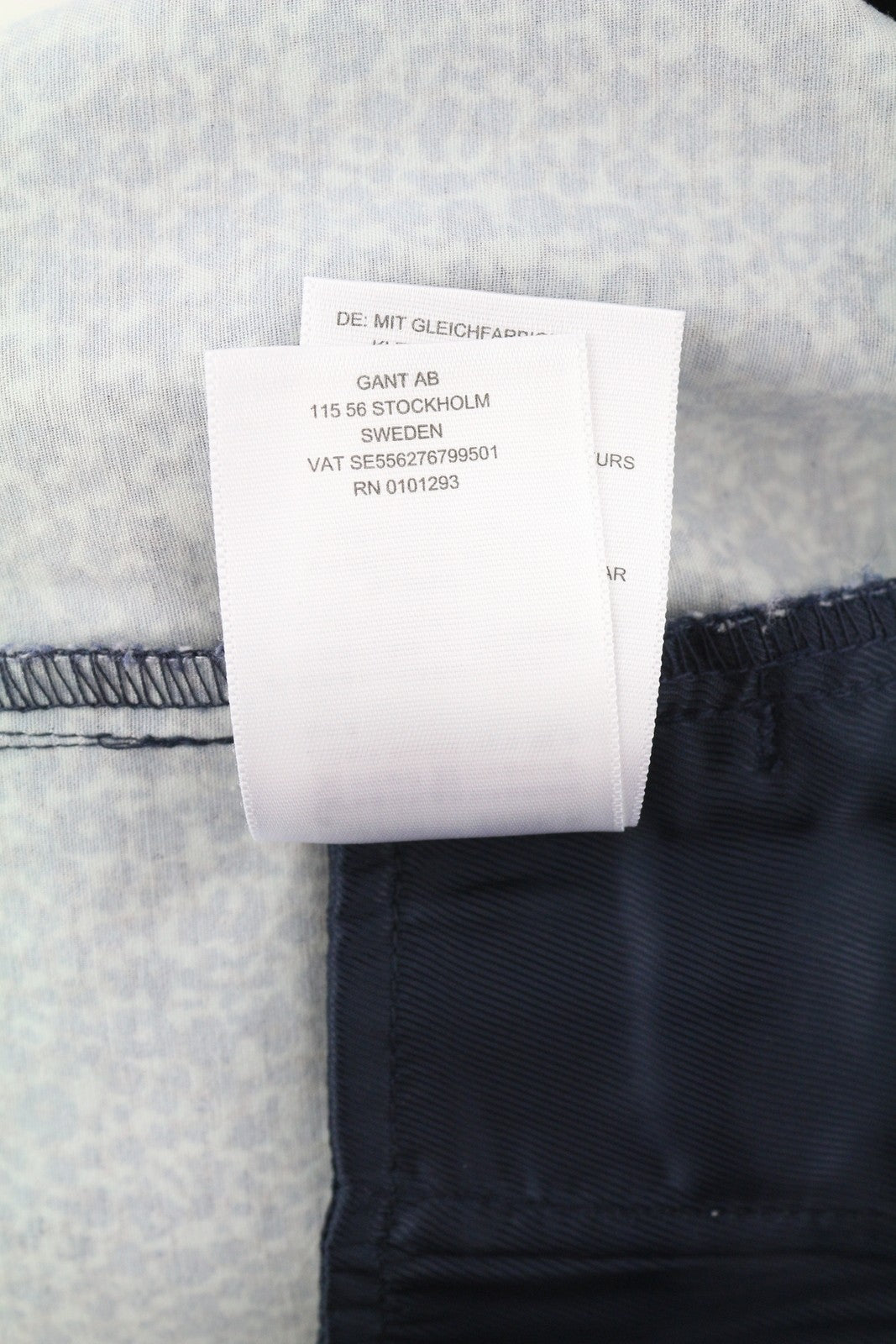 GANT Floral Camo Cropped Slack Women Trousers EU36 Blue Slim Fit Zip Fly Chino