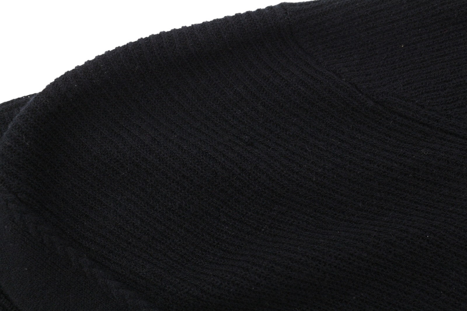 GANT Ribbed Lambswool Cardigan Women Jumper XS Black Knit Belted Long Sleeve
