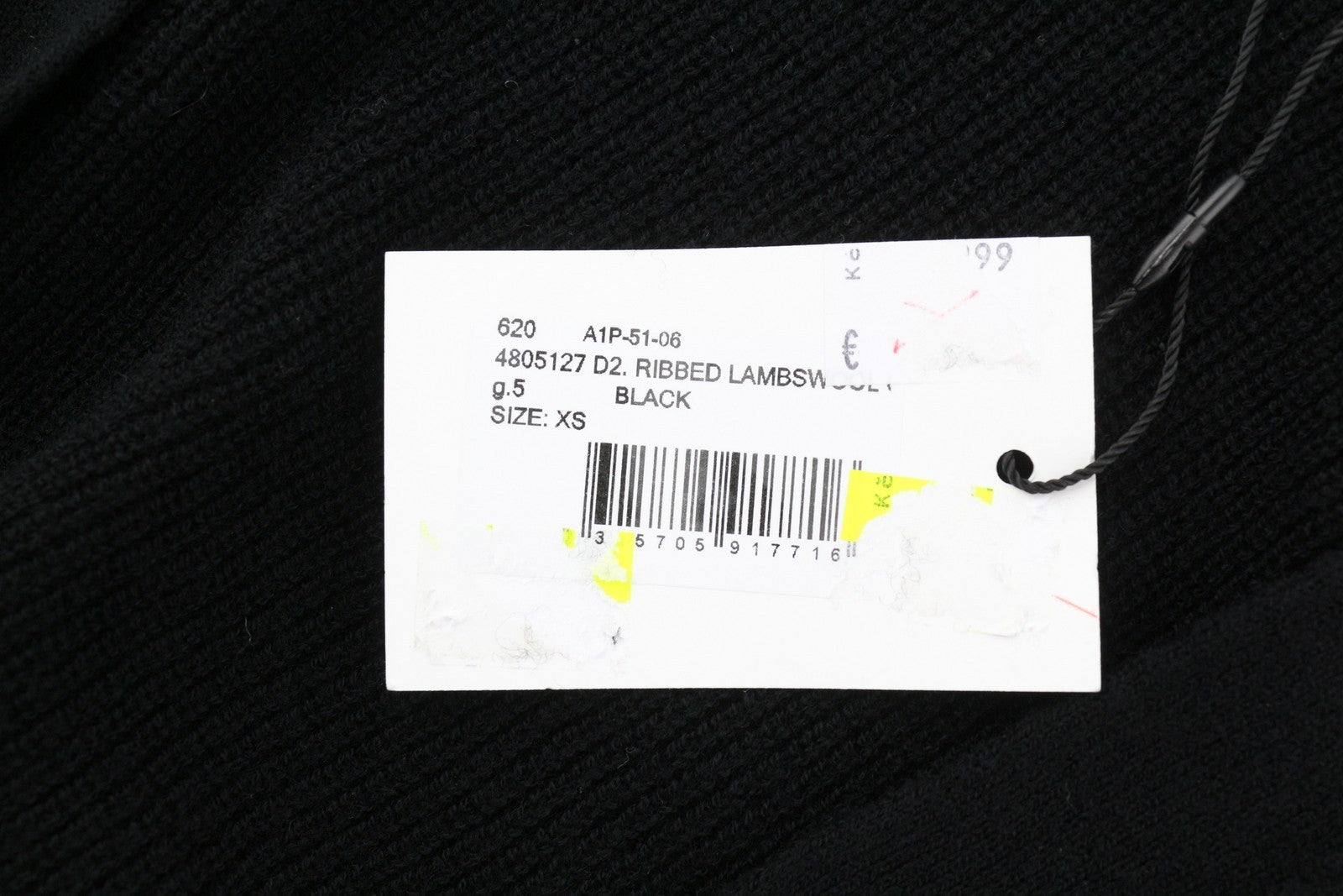 GANT Ribbed Lambswool Cardigan Women Jumper XS Black Knit Belted Long Sleeve