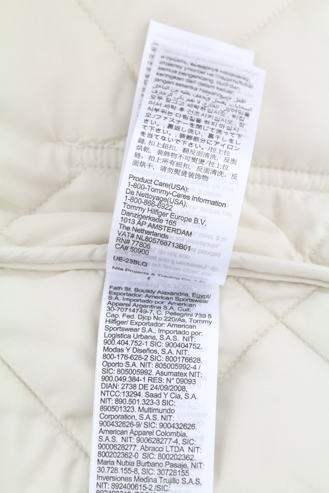 TOMMY HILFIGER Tjm Reg Entry Vest Men Waistcoat 2XL White Padded Quilted RRP€149