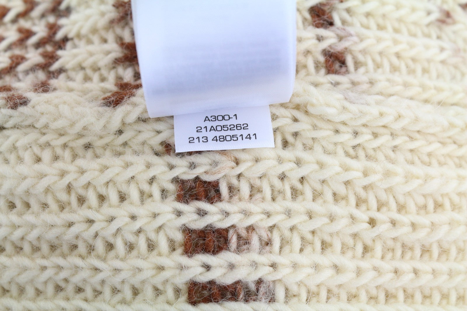 GANT Multi Color Turtle Women Jumper M Beige Wool Tight-Knit Patterned Pullover