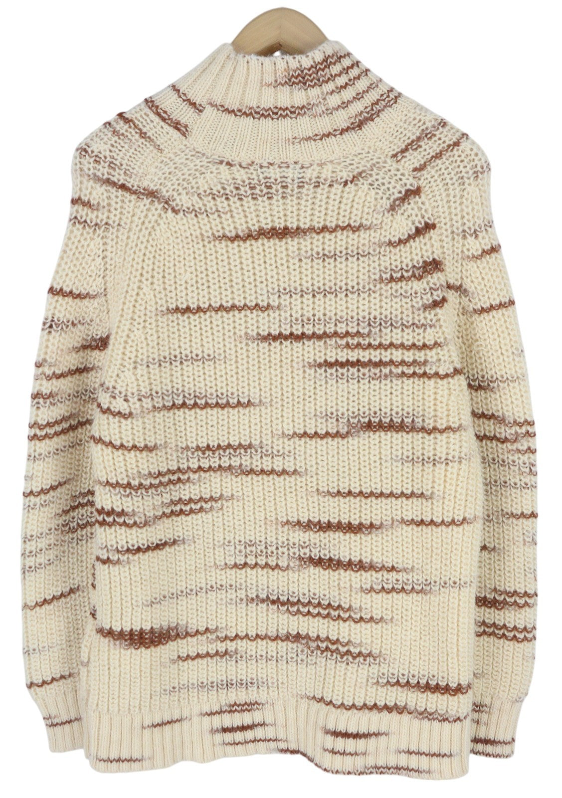 GANT Multi Color Turtle Women Jumper M Beige Wool Tight-Knit Patterned Pullover