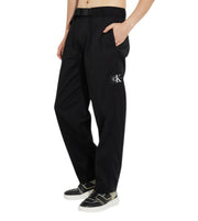 CALVIN KLEIN Belted Straight Men Trousers M Black Drawstring Waist Regular Fit