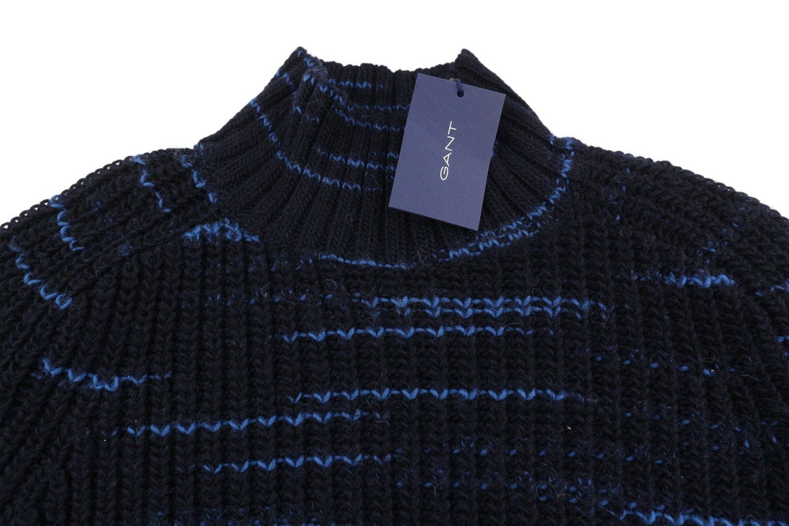 GANT Multi Color Turtle Women Jumper S Dark Blue Wool Knit Patterned Pullover