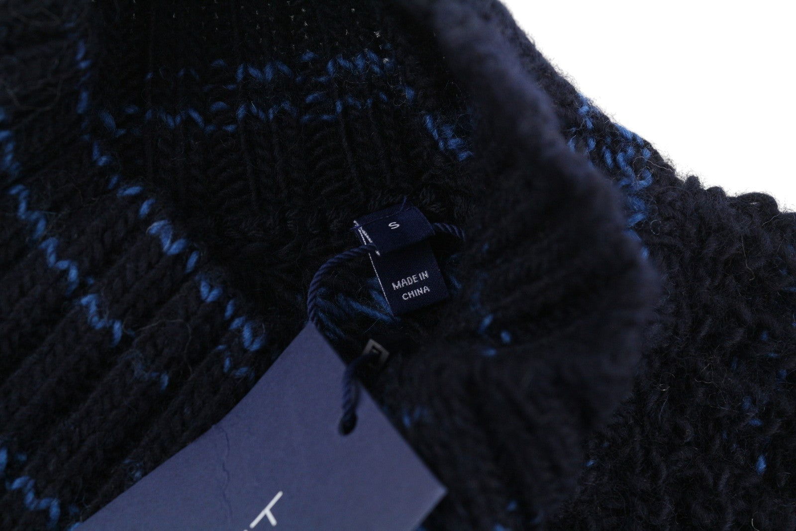 GANT Multi Color Turtle Women Jumper S Dark Blue Wool Knit Patterned Pullover