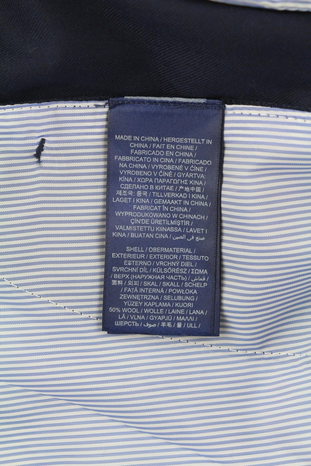 GANT Wool Blend Hw Pleated Women Trousers EU34 Dark Blue Flared Fit Ankle Length